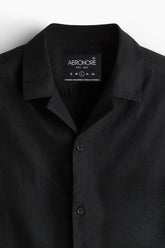 Cotton Resort Collar Shirt - Raven